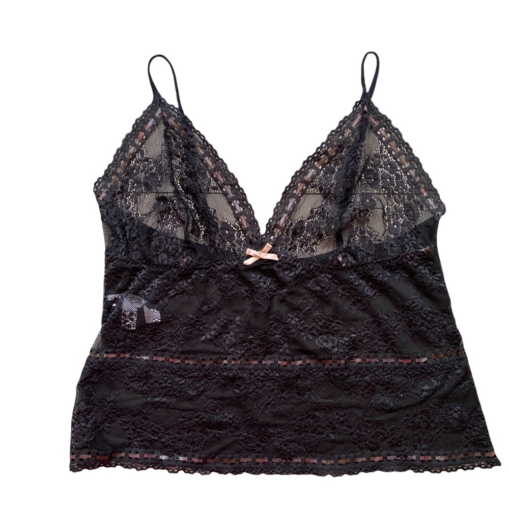 Y2K Black Lace Cami - Oscar de la Renta